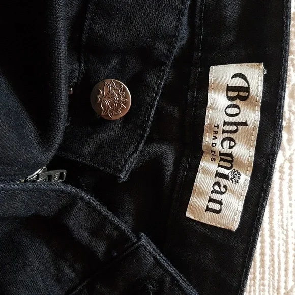 NWOT Bohemian Traders black jeans size 38/20 - Picture 1 of 9